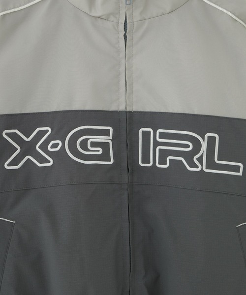 X-girl ブルゾン アウター LOGO EMBROIDERY JACKET レディース