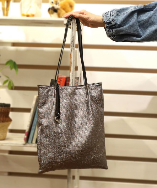 COOCO（クーコ） トートバッグ メタリックツマミハンドルフラット