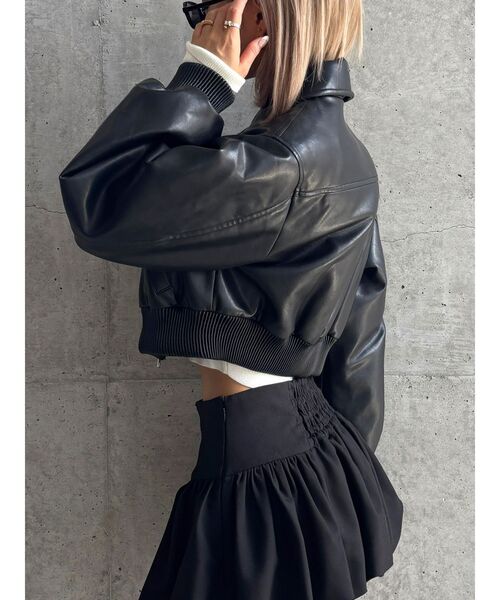 GYDA（ジェイダ） ブルゾン アウター 「TINY」fake leatherショート