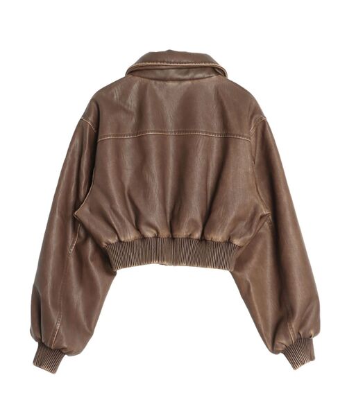 GYDA（ジェイダ） ブルゾン アウター 「TINY」fake leatherショート
