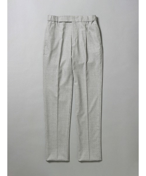 スラックス GOOVI タックテーパードパンツ ストレッチ ウール