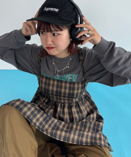 「Auntie Rosa」 ノースリーブチュニック FREE ワインレッド レディース_画像8