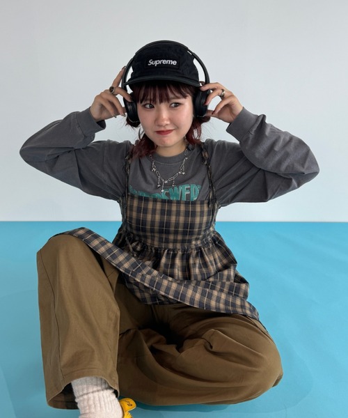 「Auntie Rosa」 ノースリーブチュニック FREE ワインレッド レディース_画像9