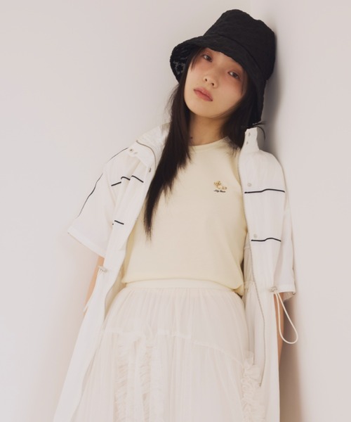 「LILY BROWN」 半袖Tシャツ FREE ネイビー レディース_画像9