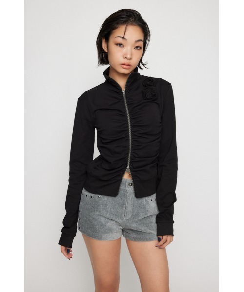 LAGUA GEM（ラグアジェム） tシャツ FRONT ZIP GATHER トップス