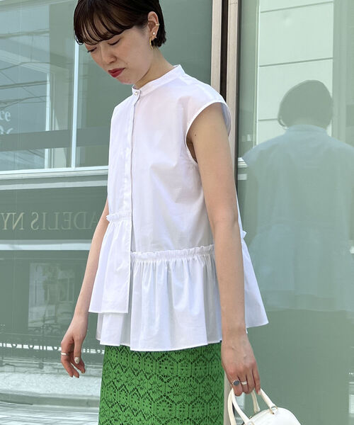 「NOLLEY'S Sophi」 ノースリーブブラウス 38 ブルー系その他3 レディース_画像4