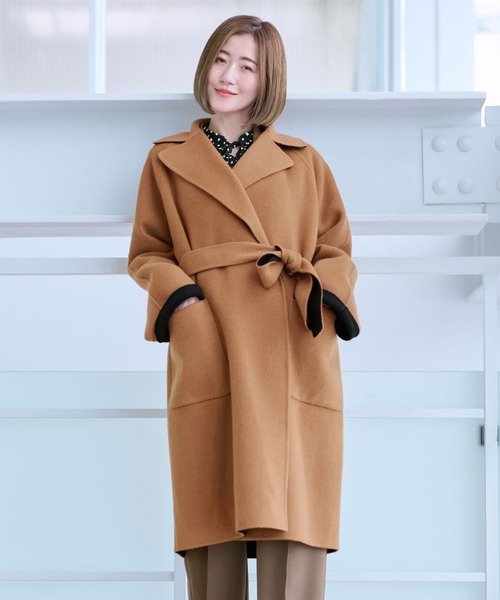 AOYAMA ピーコート pコート カシミヤの風合いの良さ、暖かさ、軽さを