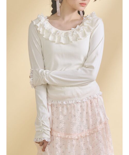 merry jenny（メリージェニー） tシャツ romantic frill tops