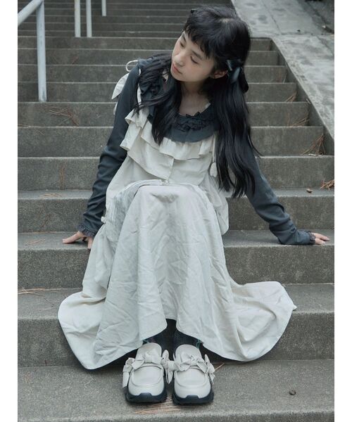 メリージェニー  バックロングシャツ merry jenny ▽Backロングシャツ ブラック -ファッション通販 FASHION