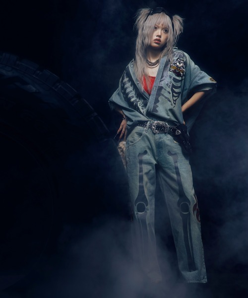 GALFY（ガルフィー） シャツ JACKROSE×VANSON×GALFY-骨犬 Demin Shirt