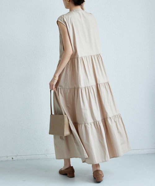 「MAISON DE THERESE」 ノースリーブワンピース FREE ベージュ レディース_画像9