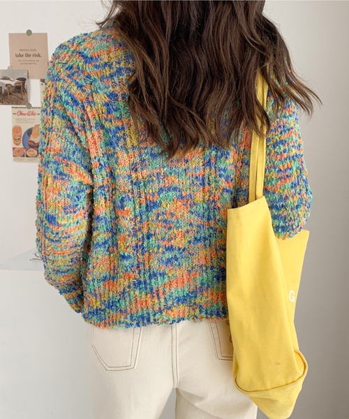 「ABITOKYO」 ニットカーディガン FREE グリーン系その他 レディース_画像7