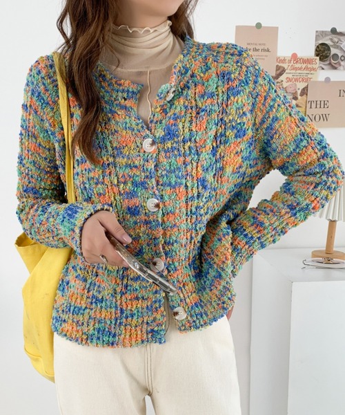 「ABITOKYO」 ニットカーディガン FREE グリーン系その他 レディース_画像8