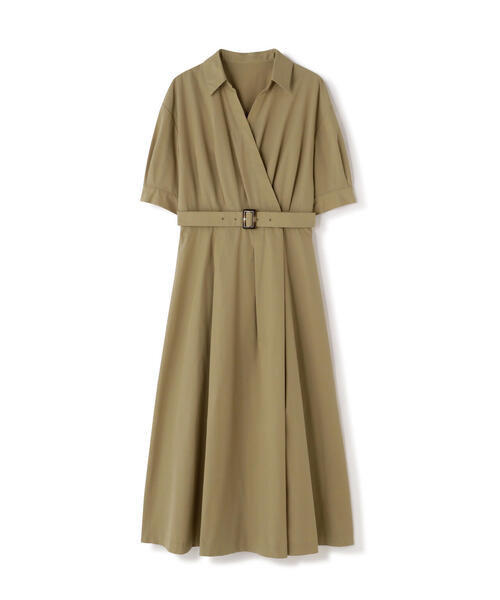 「NATURAL BEAUTY BASIC」 半袖ワンピース MEDIUM ベージュ レディース_画像2