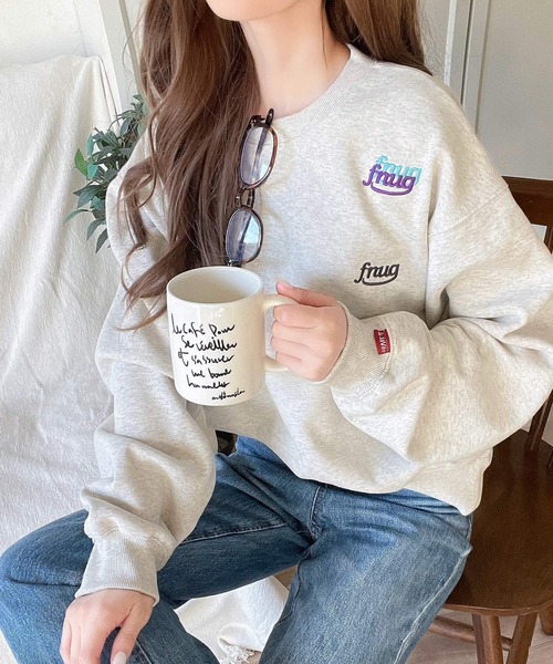 「Java」 スウェットカットソー LARGE チャコール レディース_画像2