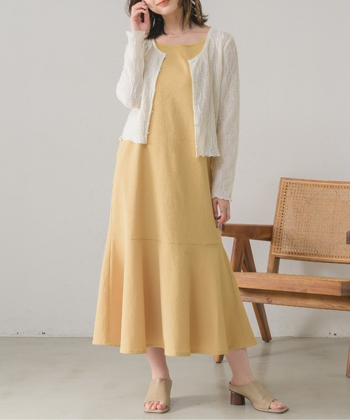 「RETRO GIRL」 キャミソールワンピース MEDIUM ホワイト レディース_画像2