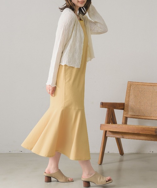 「RETRO GIRL」 キャミソールワンピース MEDIUM ホワイト レディース_画像5