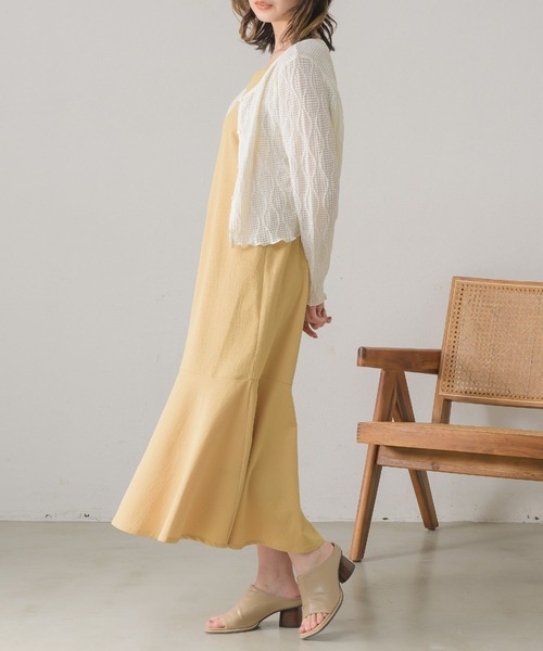 「RETRO GIRL」 キャミソールワンピース MEDIUM ホワイト レディース_画像7