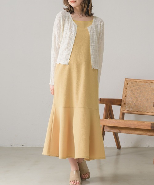 「RETRO GIRL」 キャミソールワンピース MEDIUM ホワイト レディース_画像8