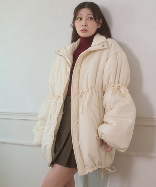 ジャケット・アウター argue COTTON NYLON BALLOON FOODIE Ambre Neige（アンブルネージュ） ブルゾン アウター padding stand