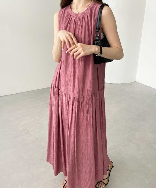 「GeeRA」 ノースリーブワンピース X-LARGE ブラック レディース_画像2