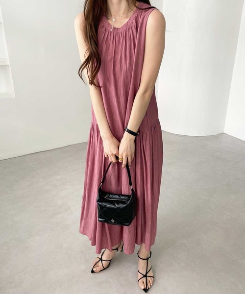 「GeeRA」 ノースリーブワンピース X-LARGE ブラック レディース_画像3