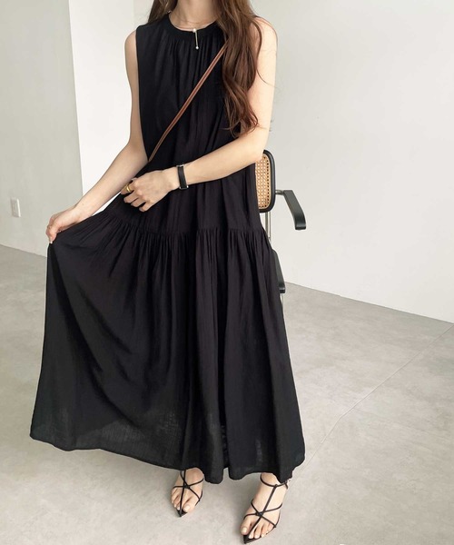 「GeeRA」 ノースリーブワンピース X-LARGE ブラック レディース_画像5