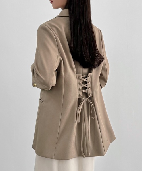 CENEA（セネア） テーラードジャケット LARGE グレイッシュベージュ