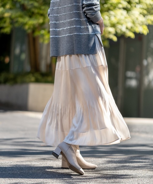 STRAWBERRY-FIELDS（ストロベリーフィールズ） スカート ルーナサテン_