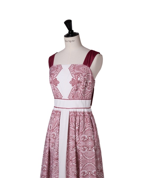 「Her lip to」 ノースリーブワンピース S ブラック レディース_画像2