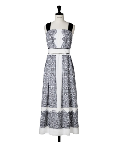 「Her lip to」 ノースリーブワンピース S ブラック レディース_画像3