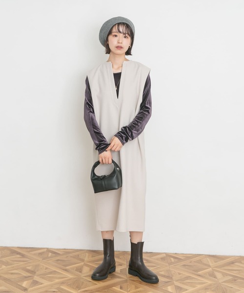 「UR Lab.」 長袖カットソー FREE グレー レディース_画像6