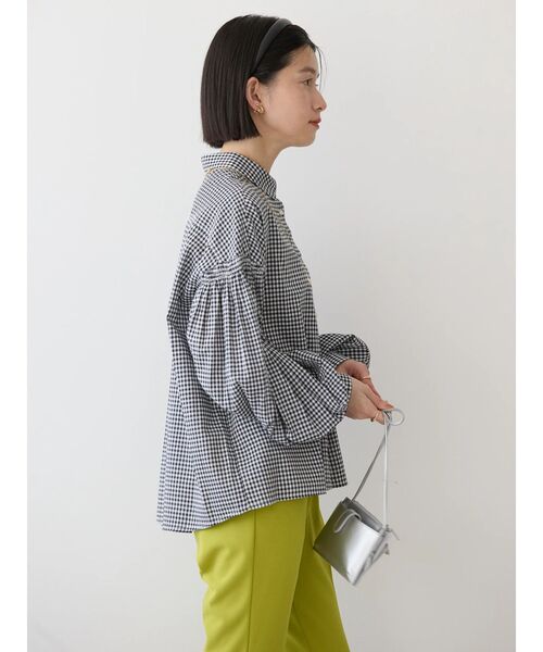 「AMERICAN HOLIC」 長袖シャツ L ブルー レディース_画像4