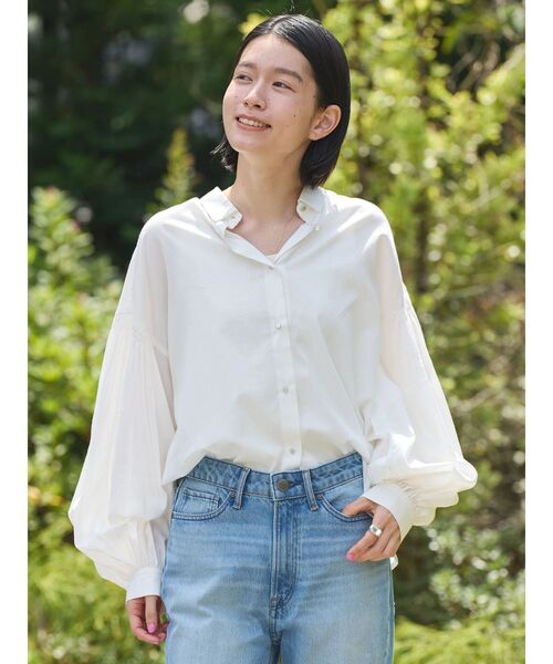 「AMERICAN HOLIC」 長袖シャツ L ブルー レディース_画像9