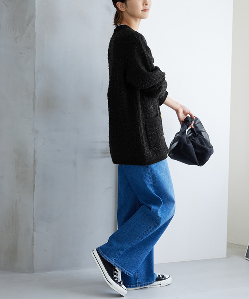 「JOURNAL STANDARD relume」 ニットカーディガン FREE ブラック レディース_画像7