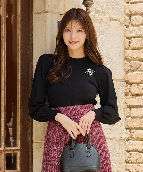 「SWINGLE」 フレアスカート MEDIUM ダークブルー レディース_画像3