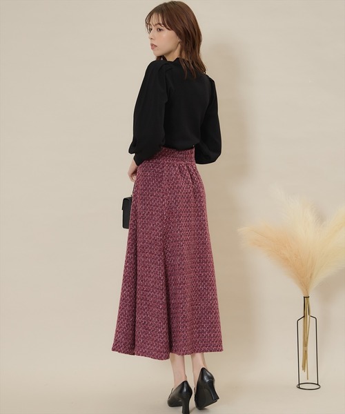 「SWINGLE」 フレアスカート MEDIUM ダークブルー レディース_画像8