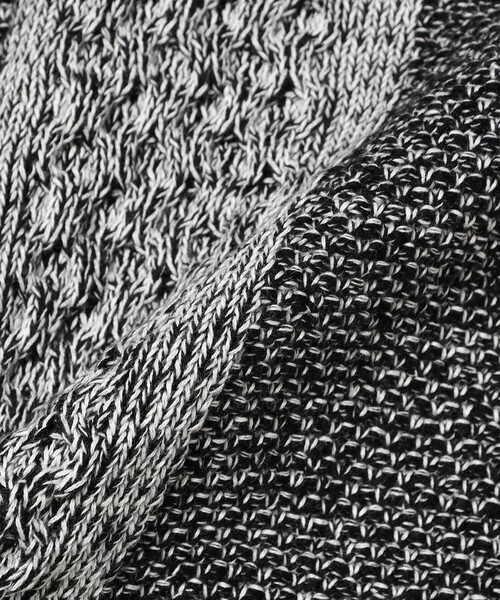 セーター ニット DeMarcoLab / MIX CABLE KNIT ZIP SWEAT メンズ 