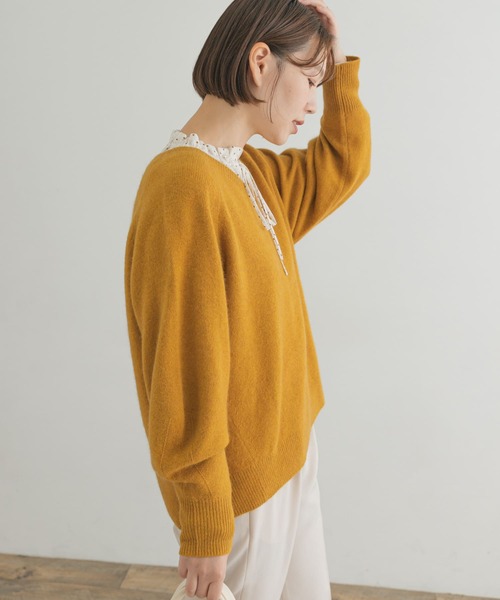 「F by ROSSO」 長袖ニット FREE ライトベージュ レディース_画像5