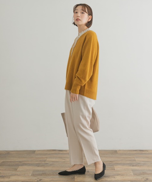 「F by ROSSO」 長袖ニット FREE ライトベージュ レディース_画像8