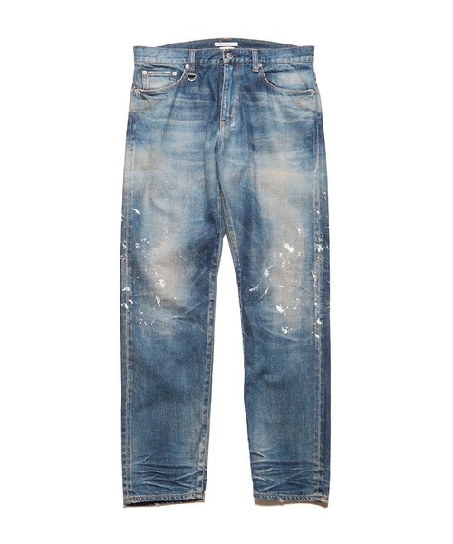 ジーンズ DAMAGED TAPERED-FIT JEANS メンズ レディースの画像