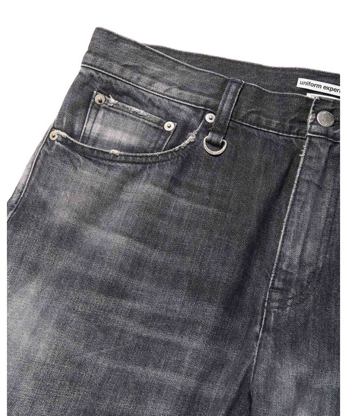 ジーンズ DAMAGED TAPERED-FIT JEANS メンズ レディースの画像