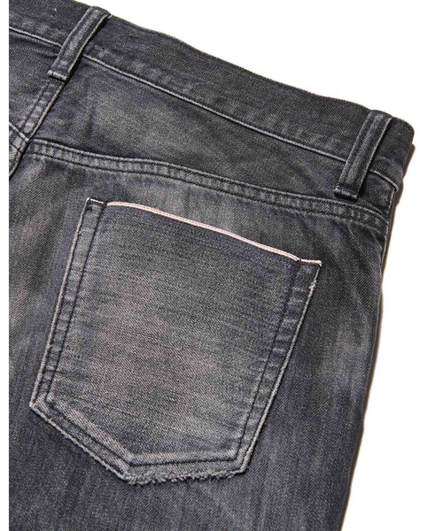 ジーンズ DAMAGED TAPERED-FIT JEANS メンズ レディースの画像
