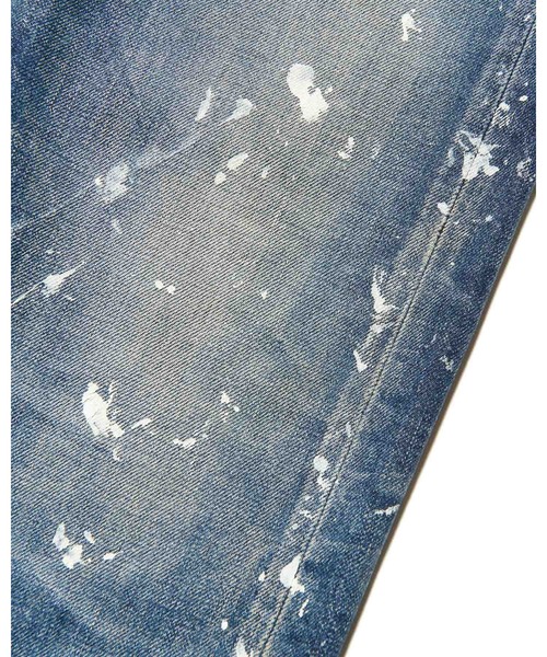 ジーンズ DAMAGED TAPERED-FIT JEANS メンズ レディースの画像