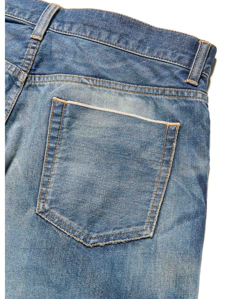 ジーンズ DAMAGED TAPERED-FIT JEANS メンズ レディースの画像