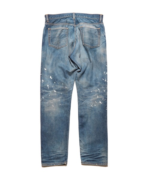 ジーンズ DAMAGED TAPERED-FIT JEANS メンズ レディースの画像