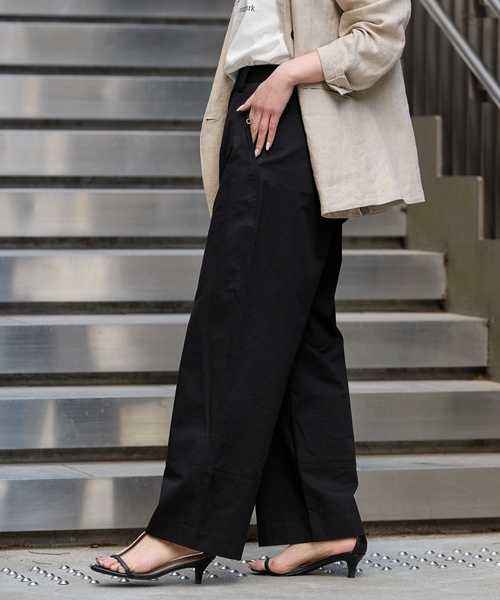 「B.C STOCK」 チノパンツ MEDIUM カーキ レディース_画像7