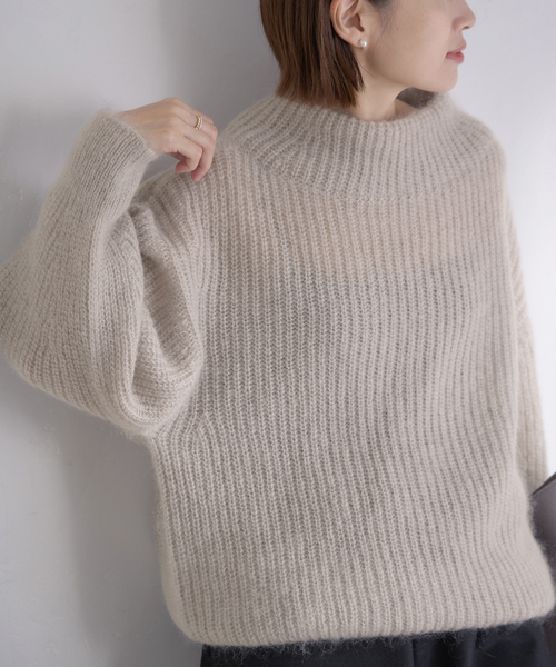 IENA（イエナ） ニット セーター キッドモヘヤミックス 片畦プル