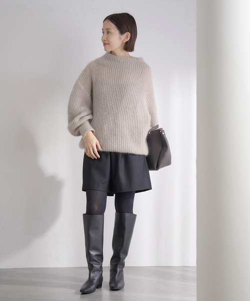 IENA（イエナ） ニット セーター キッドモヘヤミックス 片畦プル