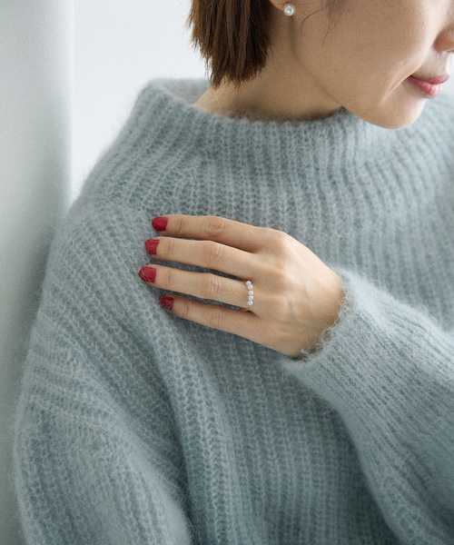 IENA（イエナ） ニット セーター キッドモヘヤミックス 片畦プル